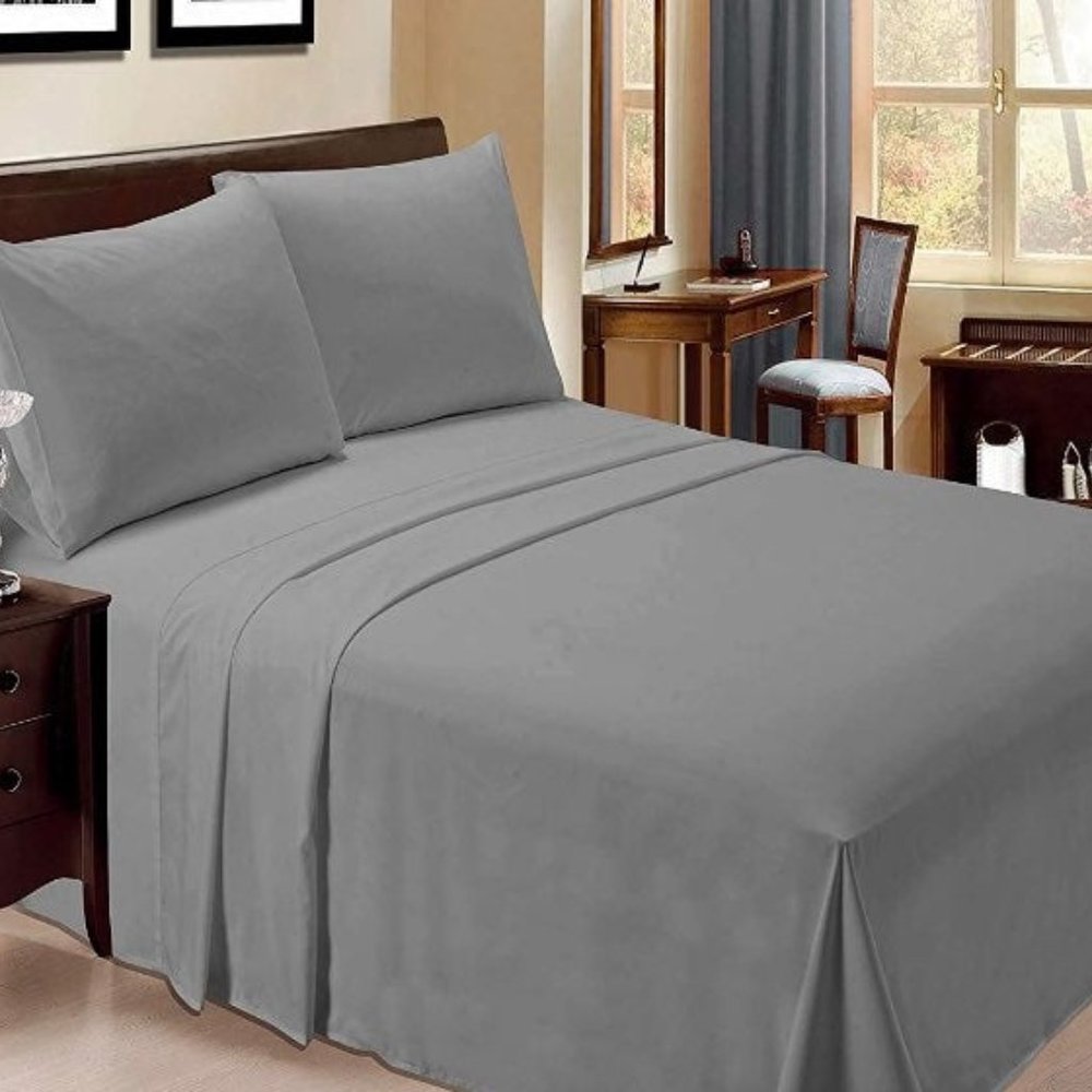 Luxury Bamboo 6 Piece Sheet Set, Light Grey